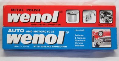 WENOL Metal Cleaner and Polish Kit, Red and Blue Tube - 100 ML